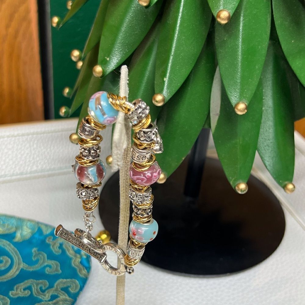 Premier Designs Keep It Personal/ Keep Serving Beaded Toggle Closets Bracelet
